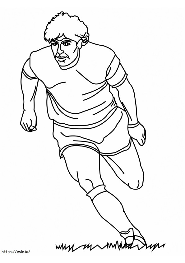 Coloriage Diego Maradona à imprimer dessin