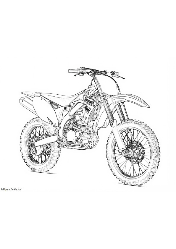 Coloriage Moto tout-terrain 3 à imprimer dessin