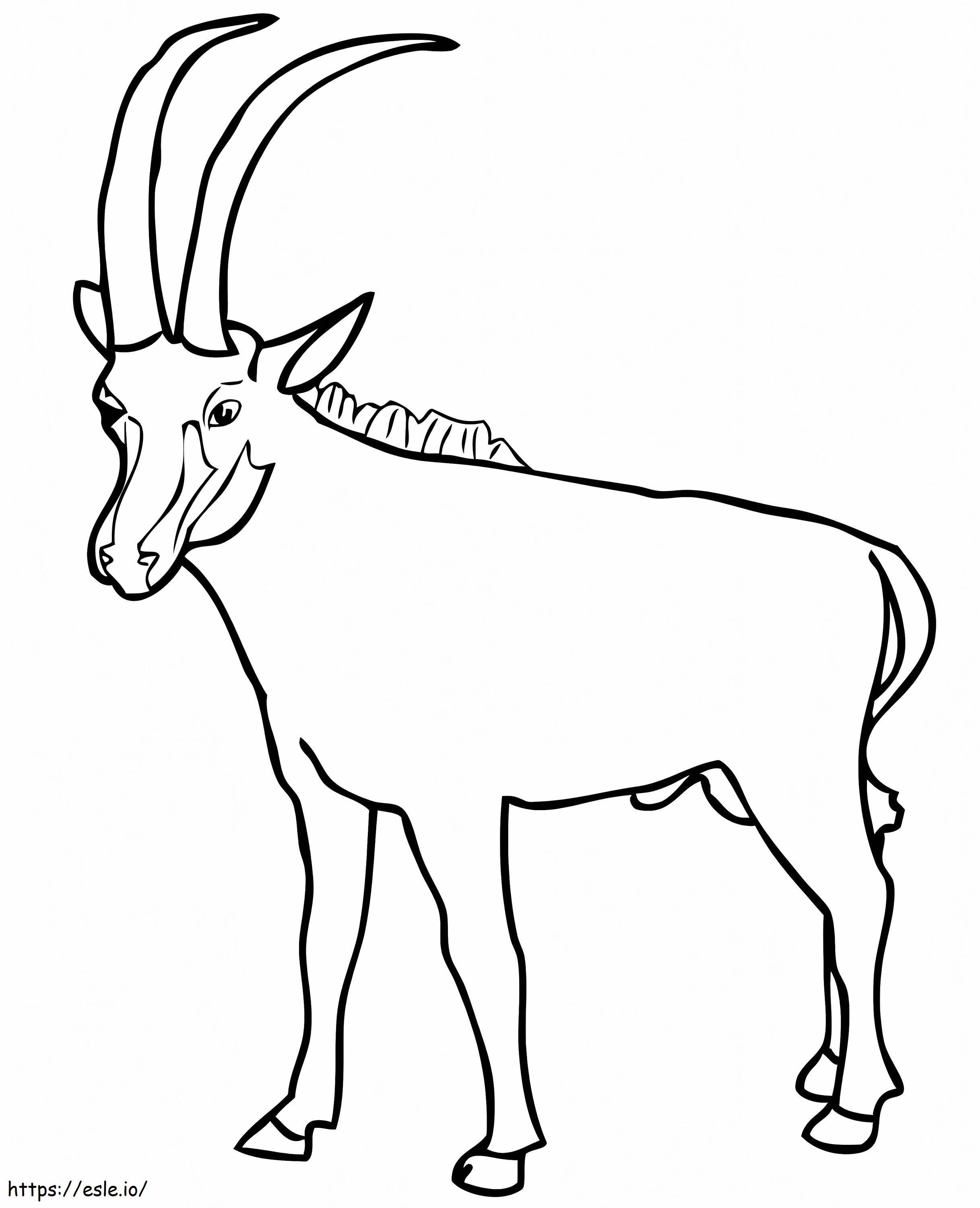 Coloriage Antilope de sable à imprimer dessin