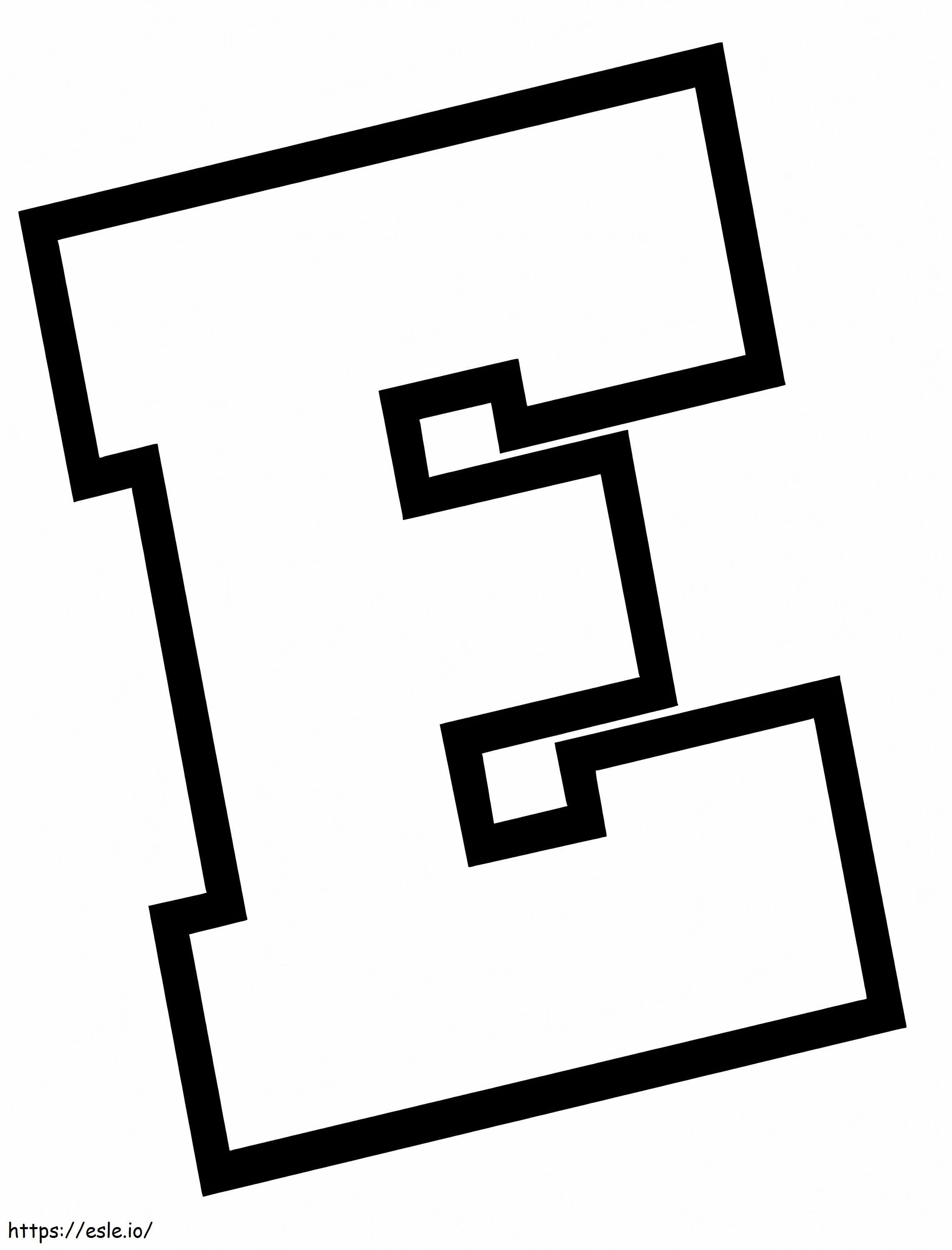 Letter E 5 coloring page