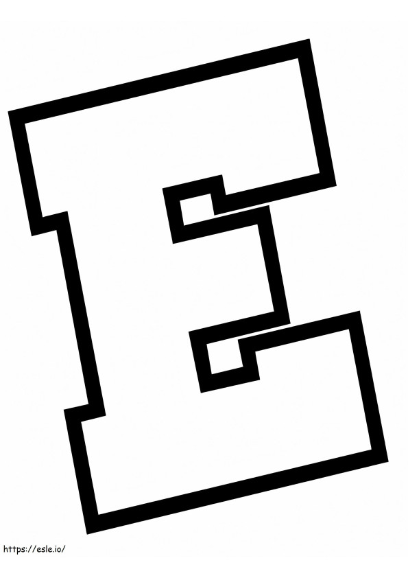 Letter E 5 coloring page