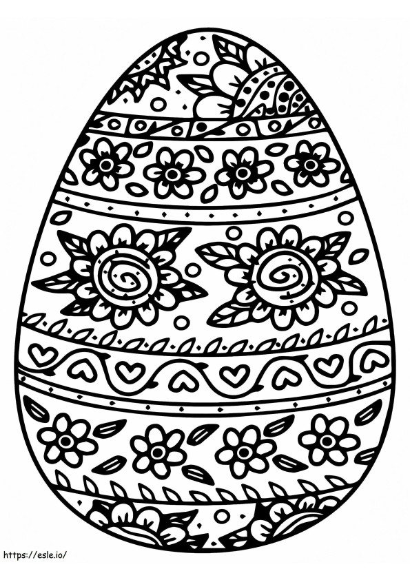 Osterei mit zufälligem Blumenmuster