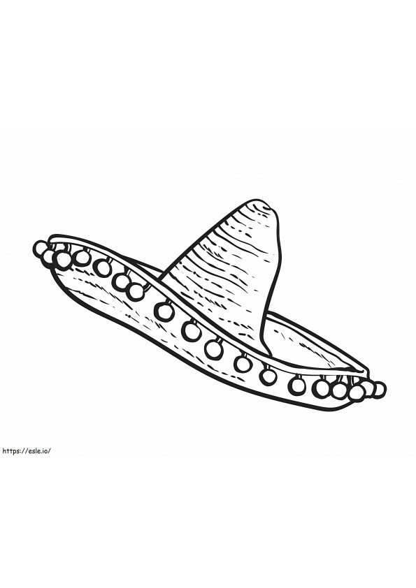 Pălărie mexicană 1 de colorat