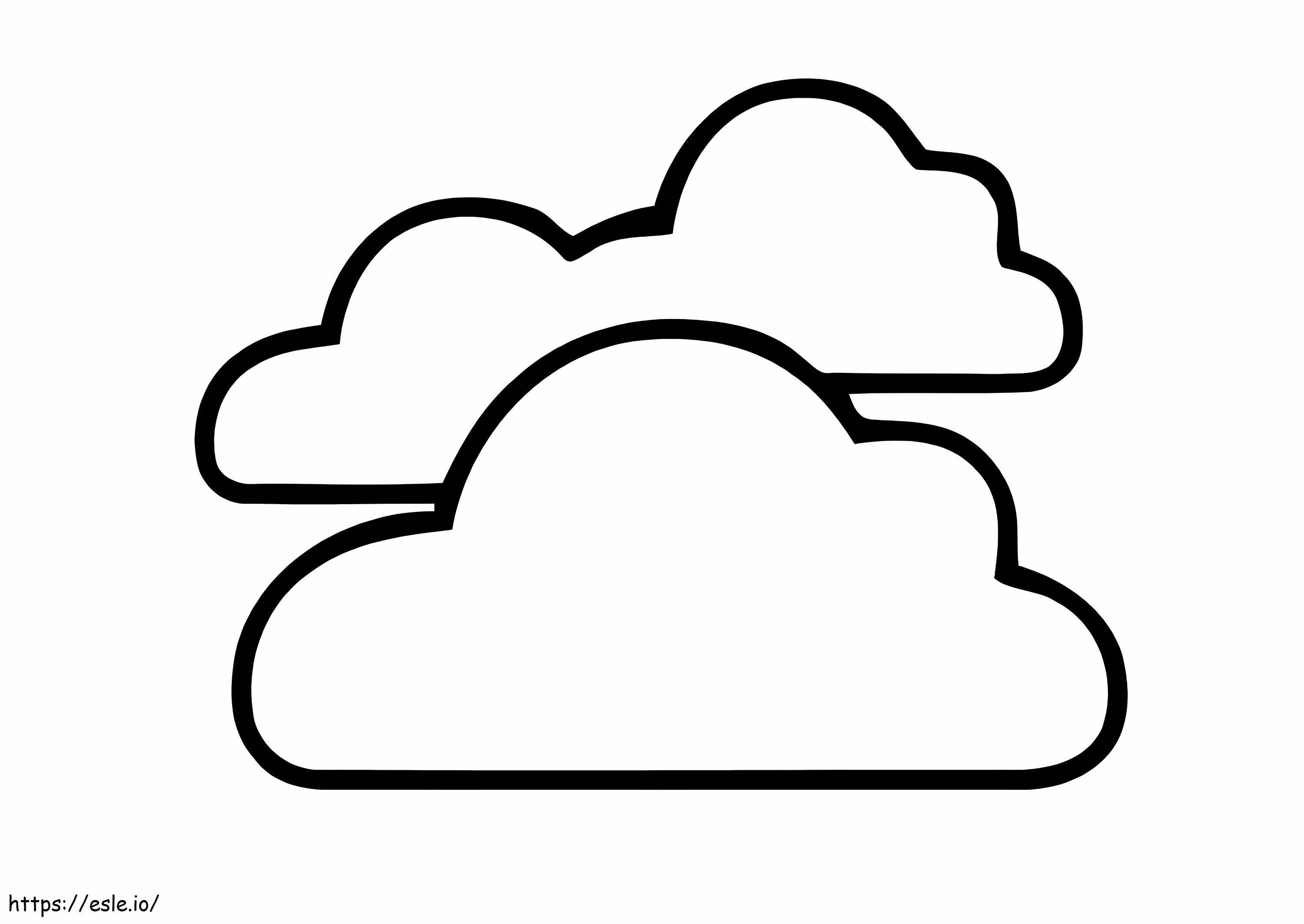 Two Clouds coloring page