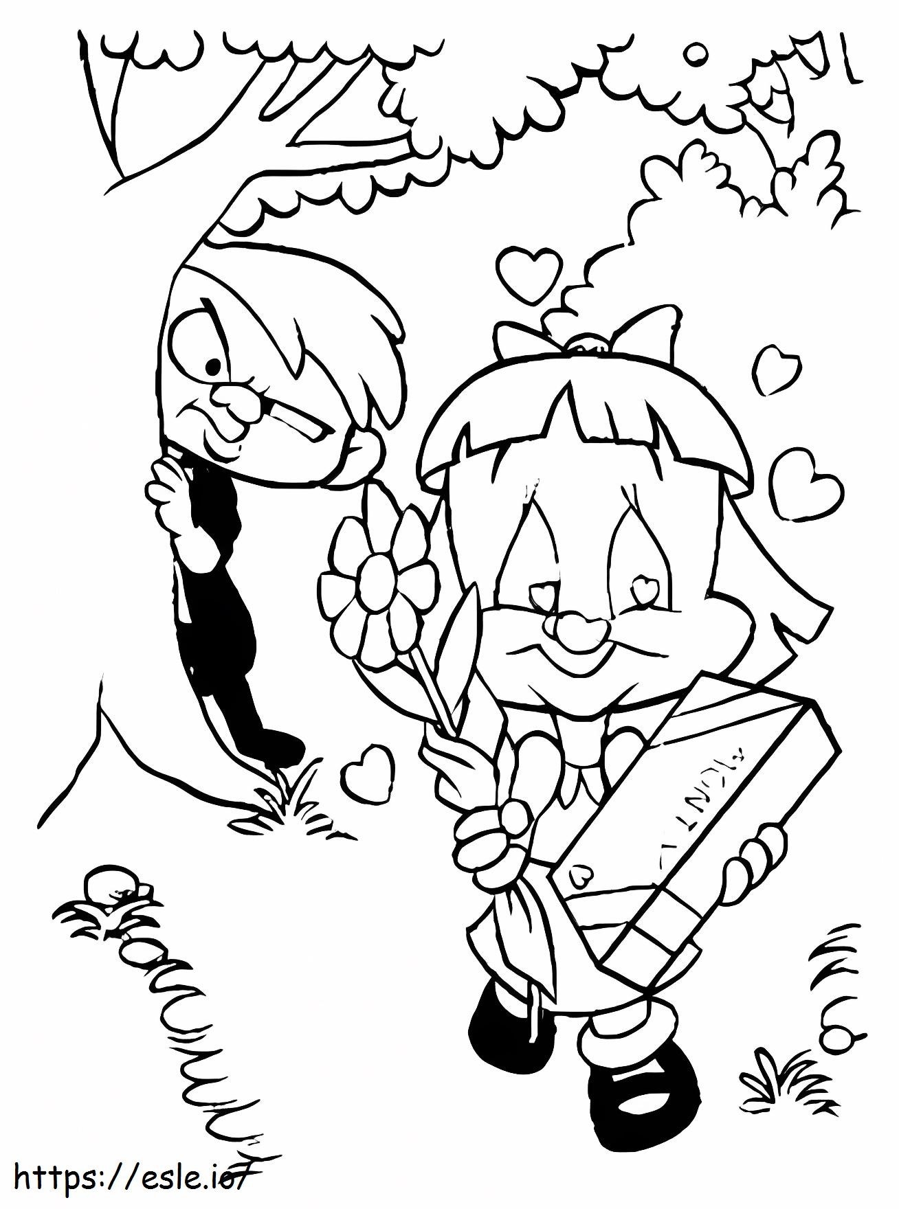 Montana Max And Elmyra Duff coloring page