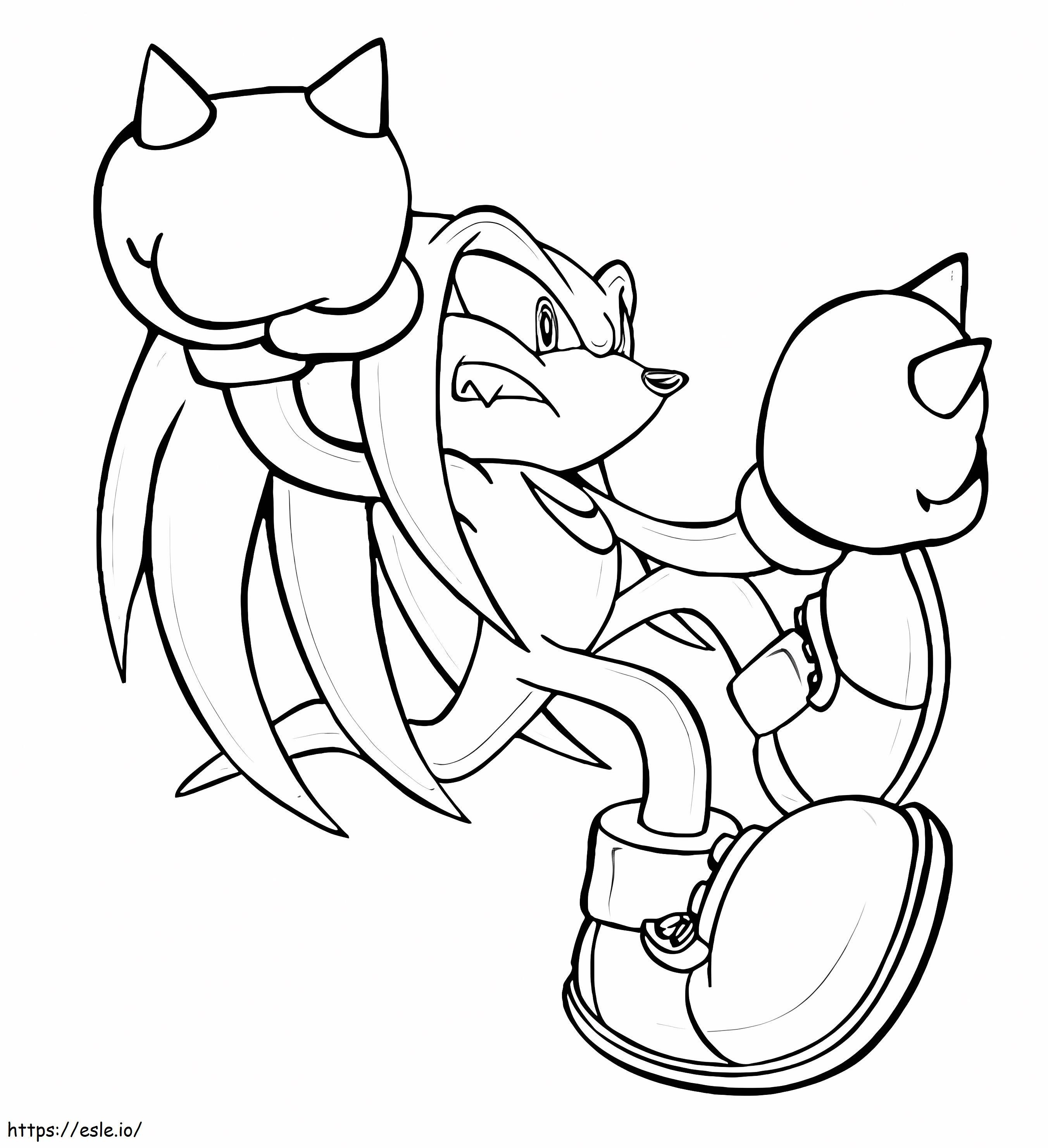 Knuckles The Echidna To Color coloring page