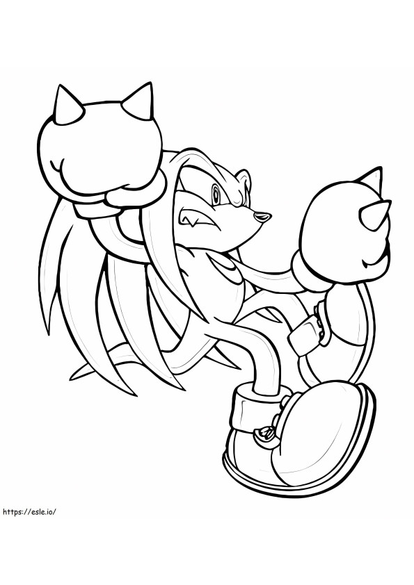 Knuckles The Echidna To Color coloring page