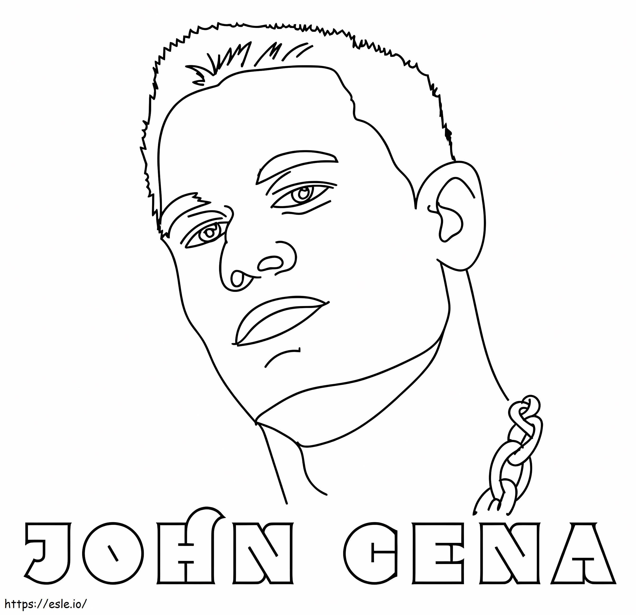 Rosto de John Cena para colorir