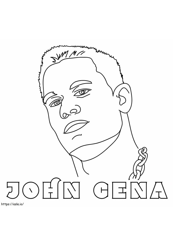 Coloriage Visage de John Cenas à imprimer dessin