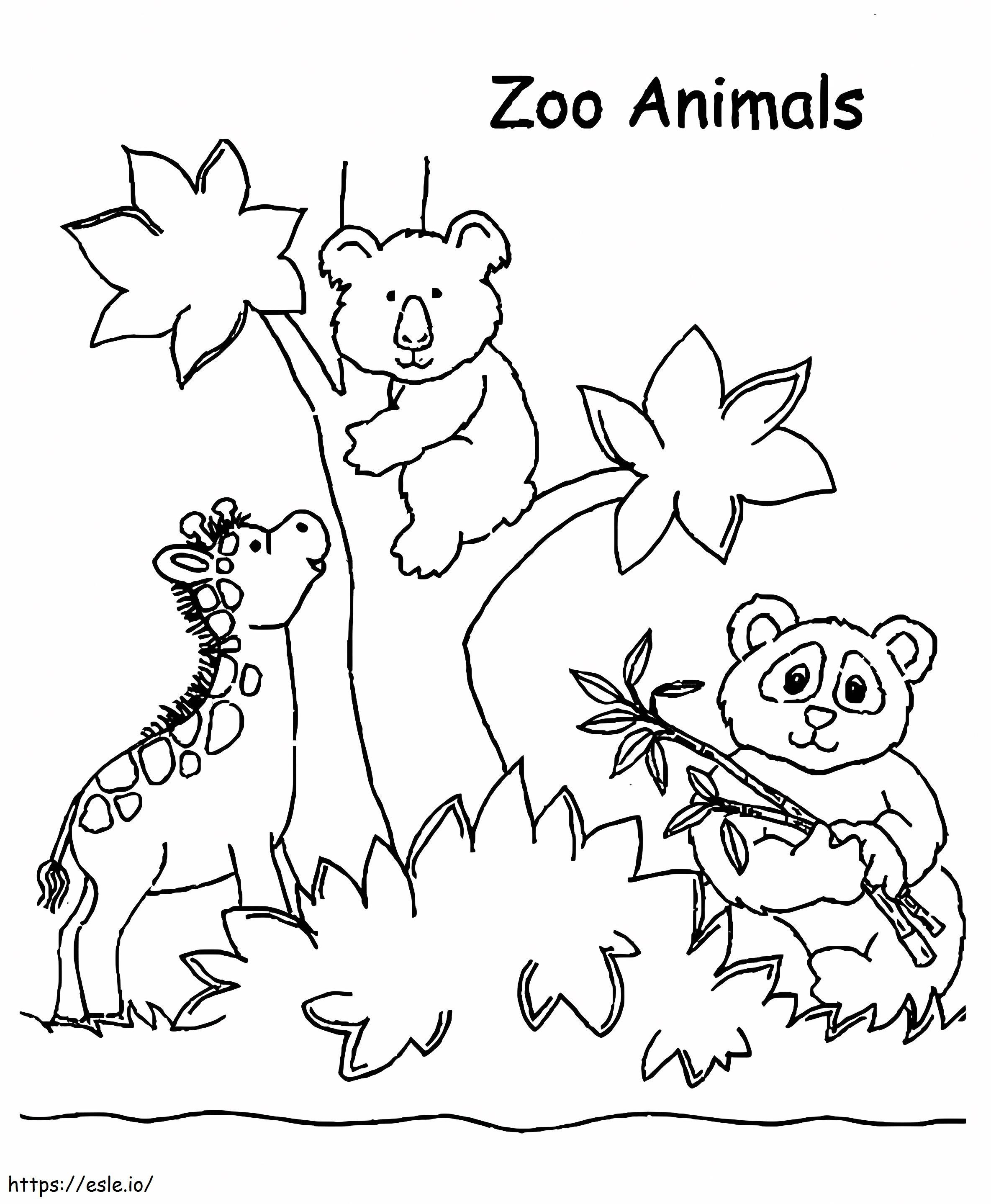 Coloriage Animal normal au zoo à imprimer dessin