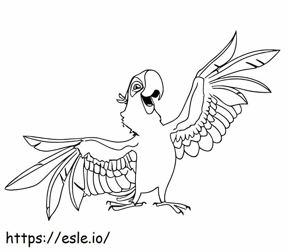 Funny Macaw coloring page