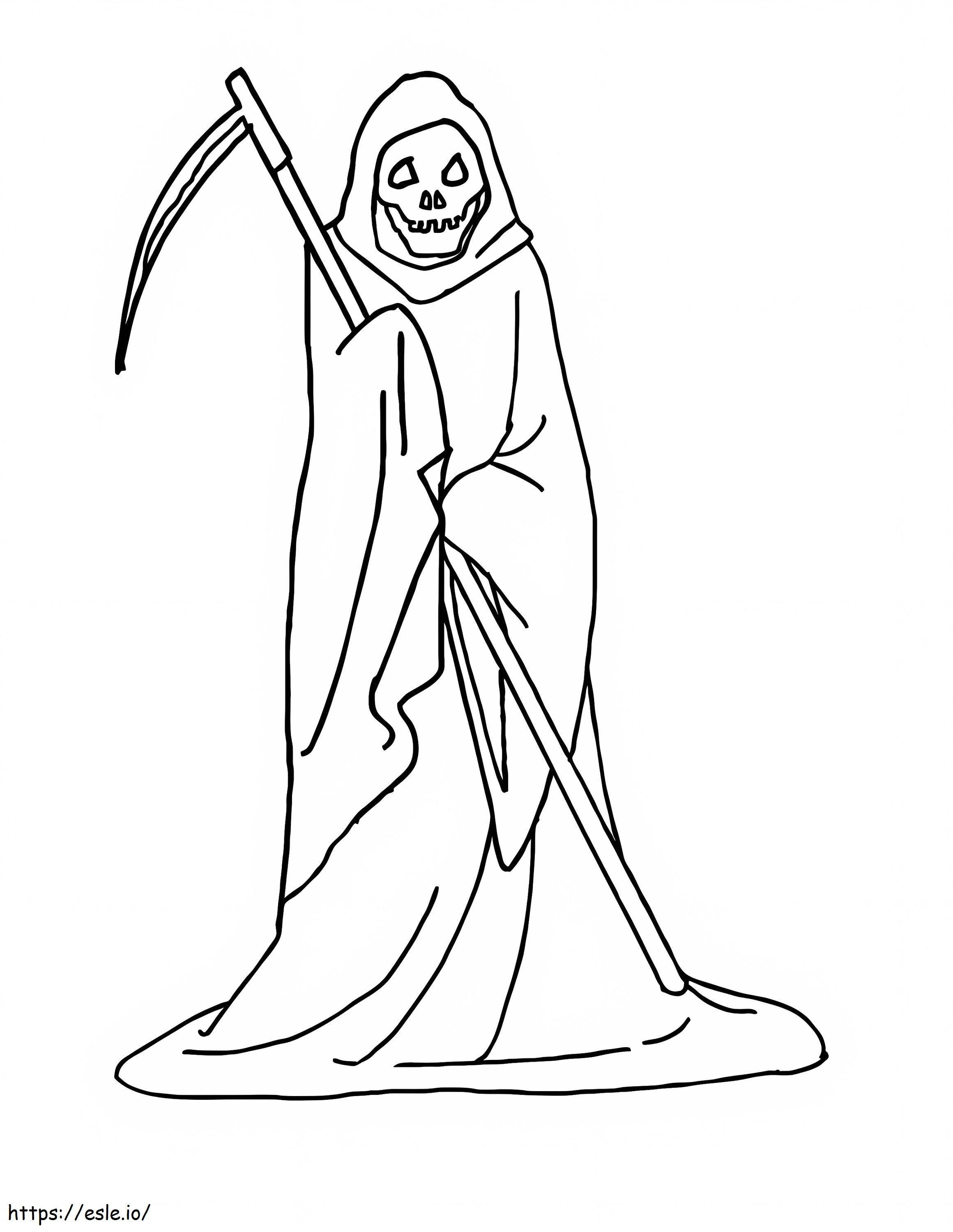Amuzant Grim Reaper de colorat