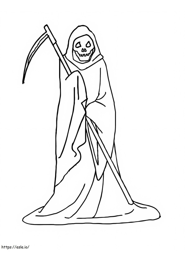 Funny Grim Reaper coloring page
