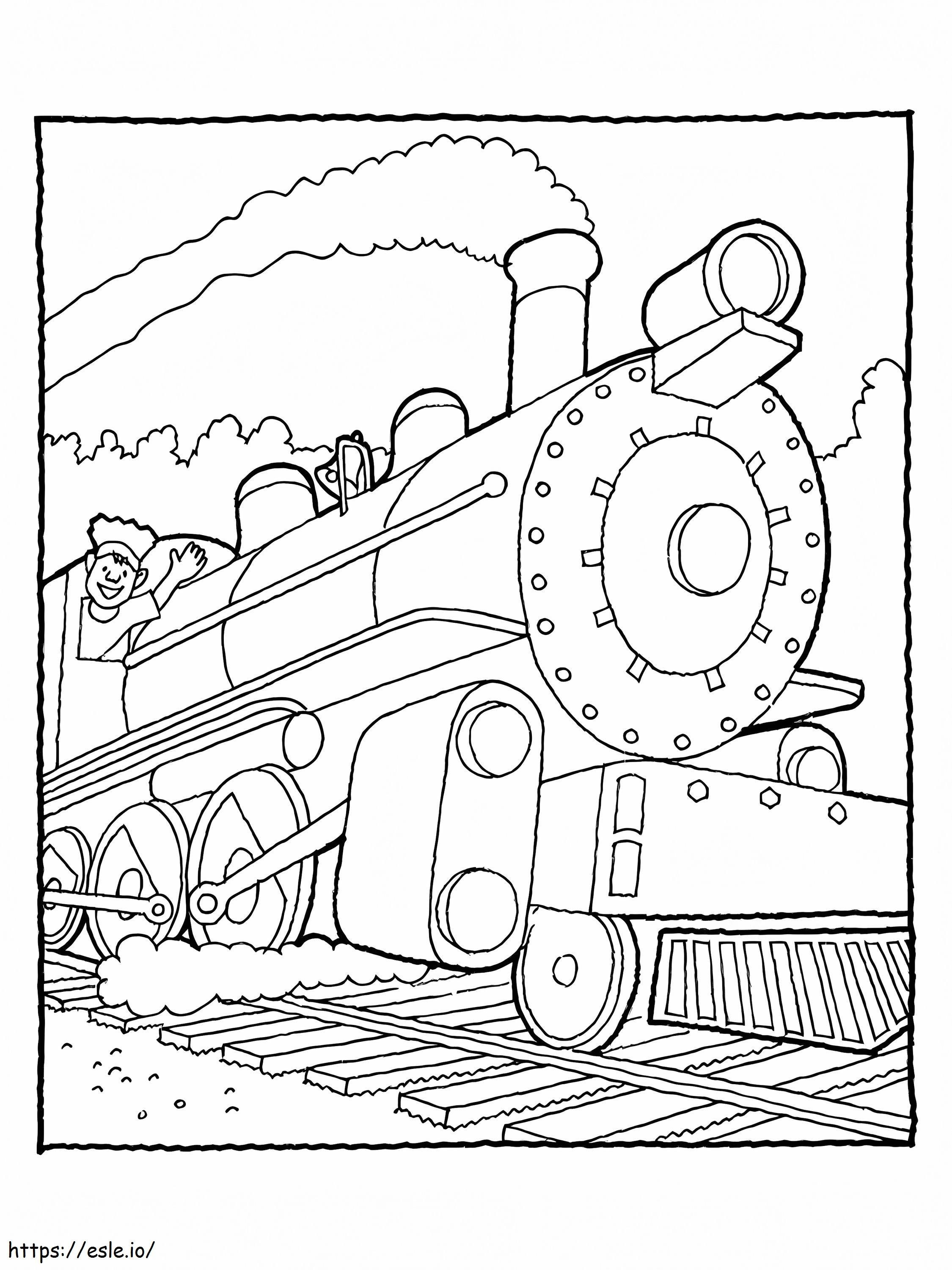 Treno diesel da colorare