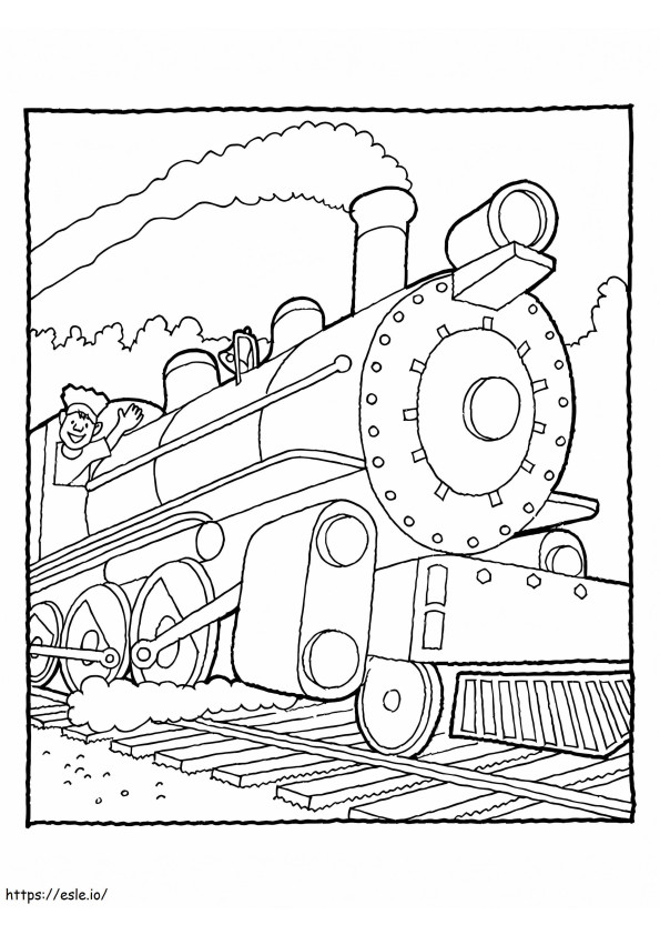 Trenul Diesel de colorat