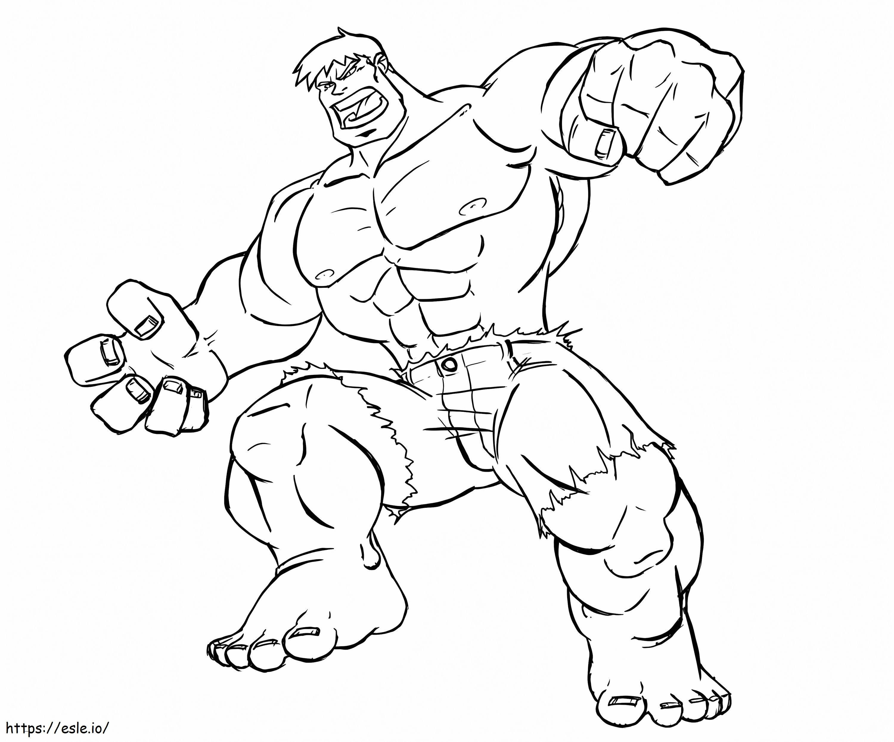 Increíble Hulk para colorear