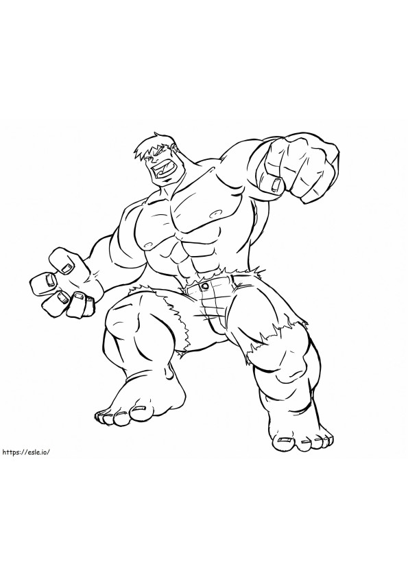 Hulk yang luar biasa Gambar Mewarnai