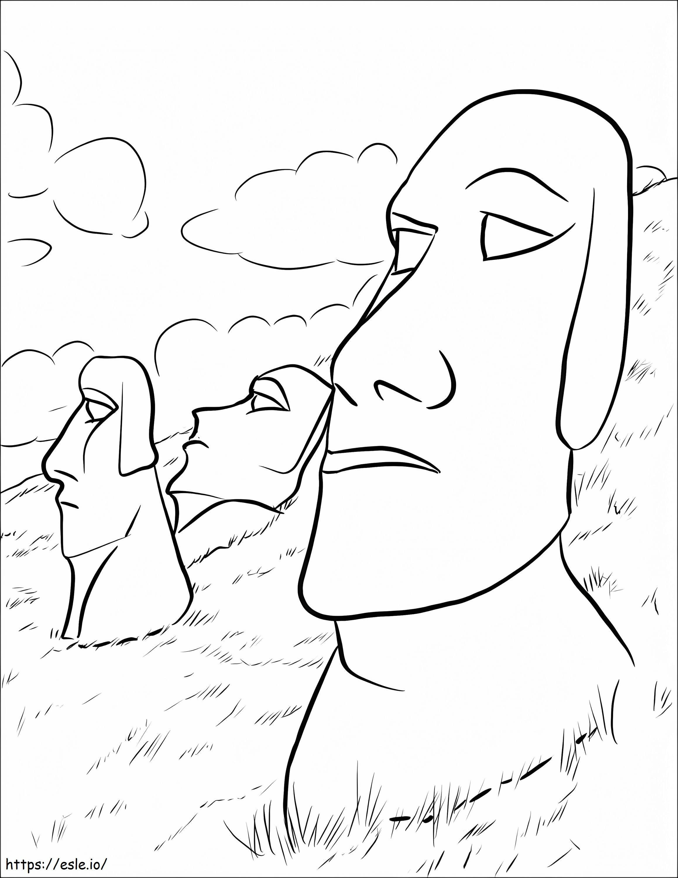 Beautiful On Easter Island coloring page