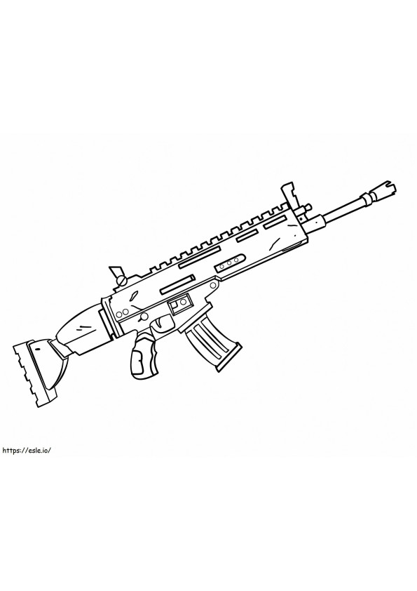 Simple Pistol coloring page