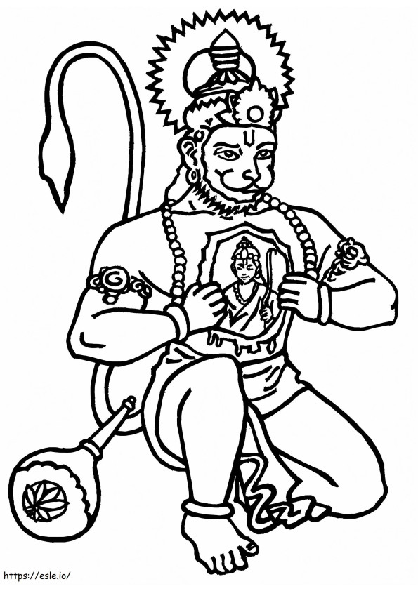 Hanuman Jayanti 9 para colorear