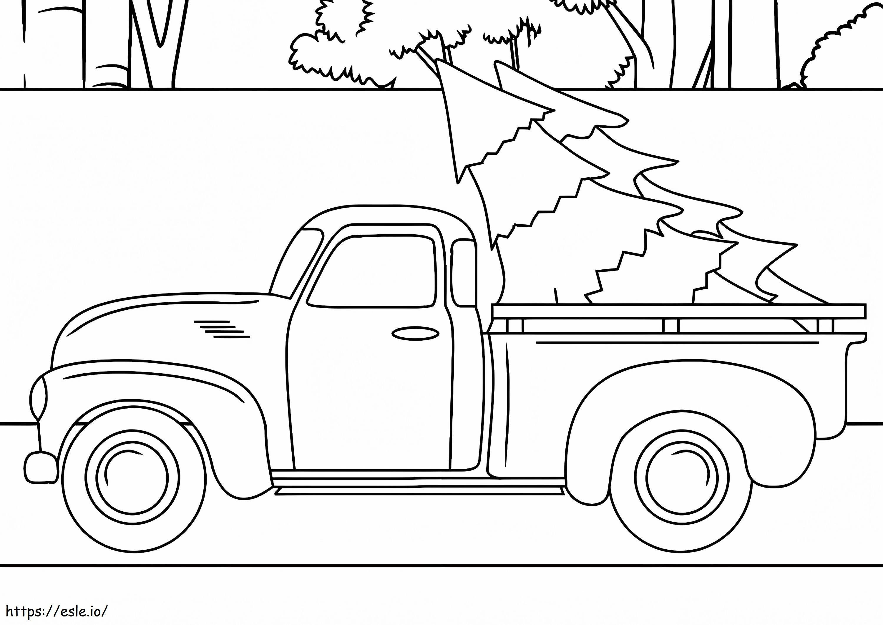Coloriage Transport par camion de pin à imprimer dessin