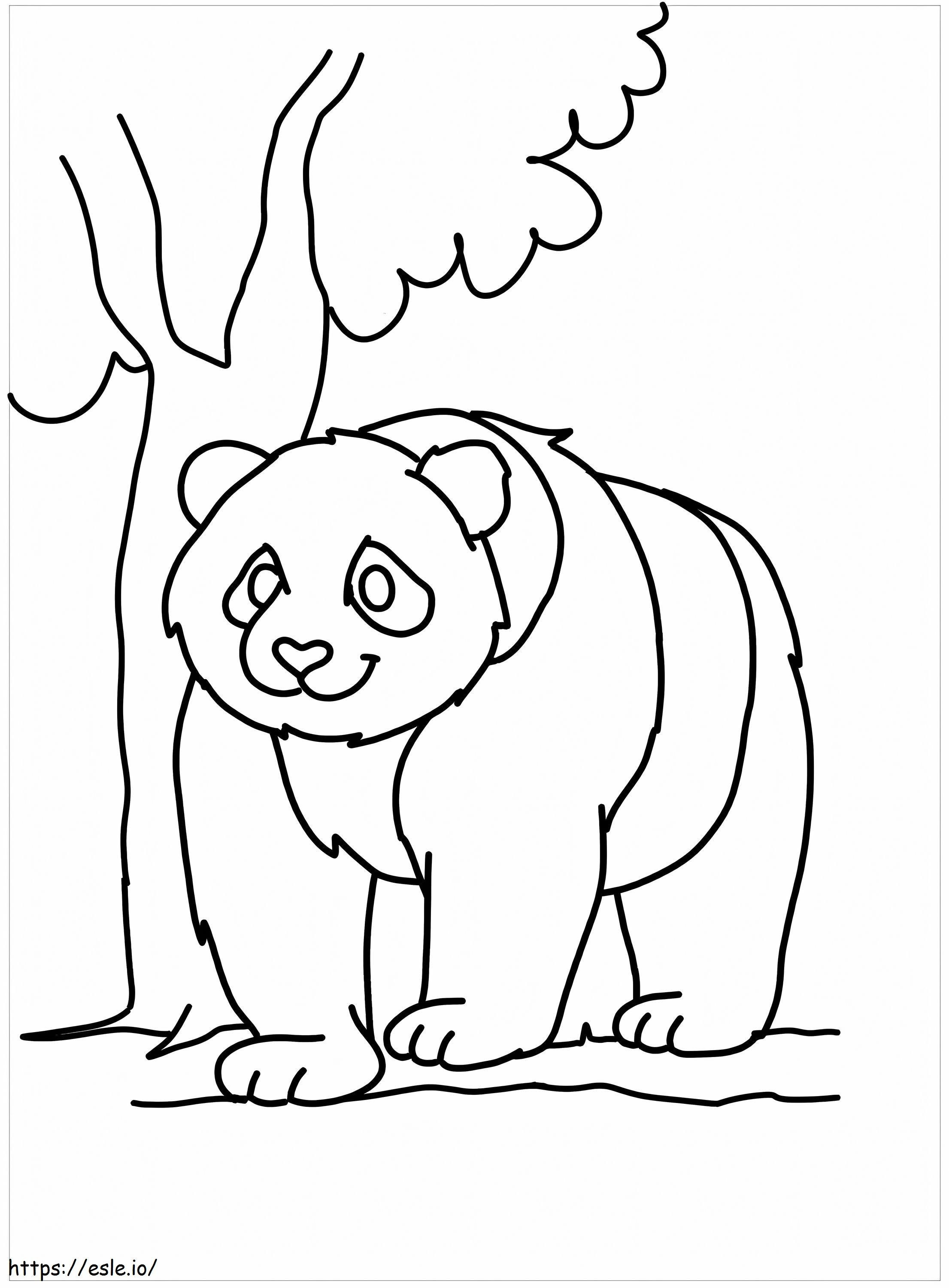 Panda gigante para colorir