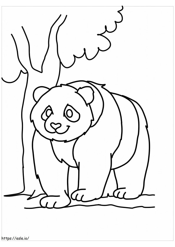 Coloriage Panda géant à imprimer dessin