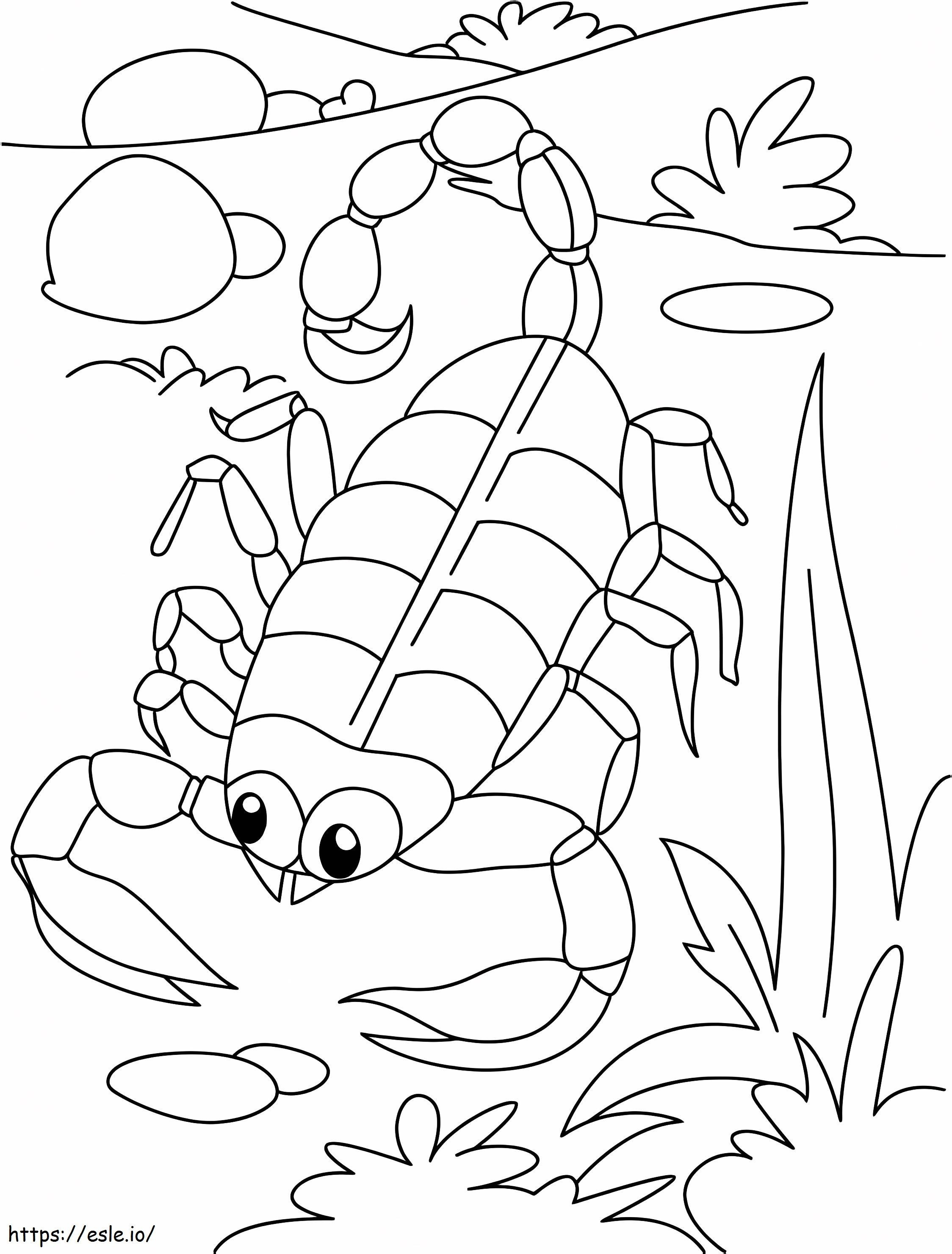 Coloriage Adorable scorpion à imprimer dessin