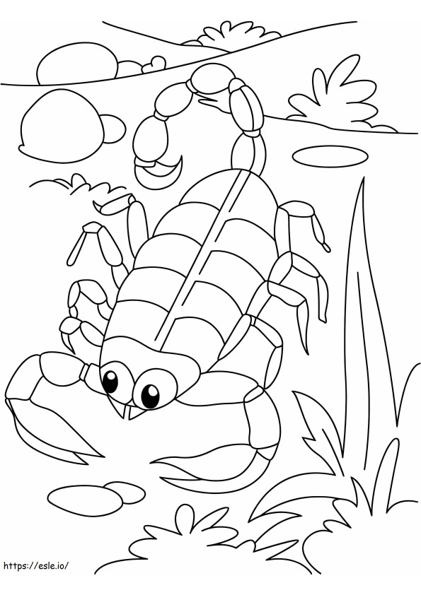 Adorable Scorpion coloring page