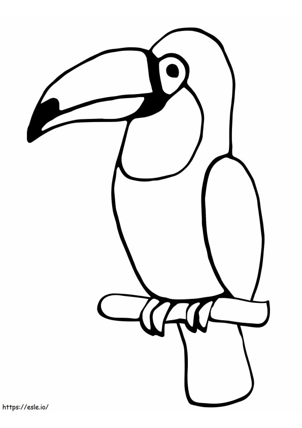 Coloriage Oiseau toucan normal à imprimer dessin
