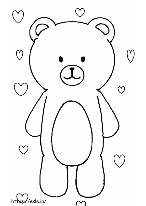 Collection Of Cute And Neat Teddy Bear coloring page