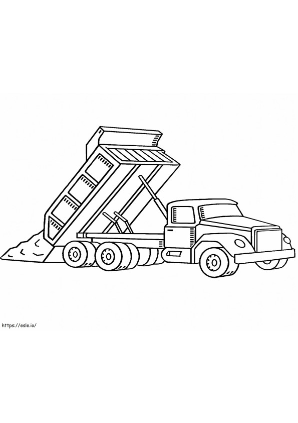 Dump Truck 2 coloring page