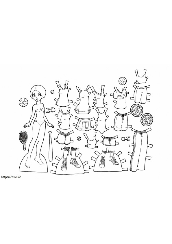 Paper Dolls 21 coloring page