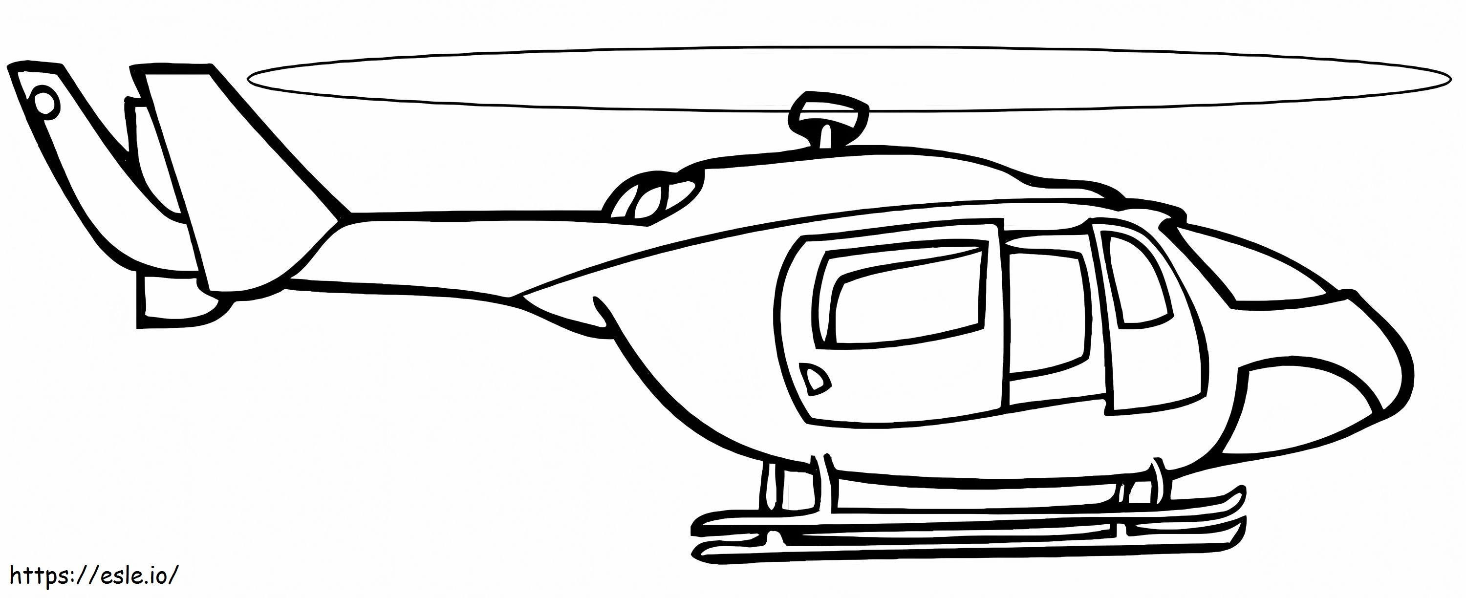 Helikopter 4 Gambar Mewarnai