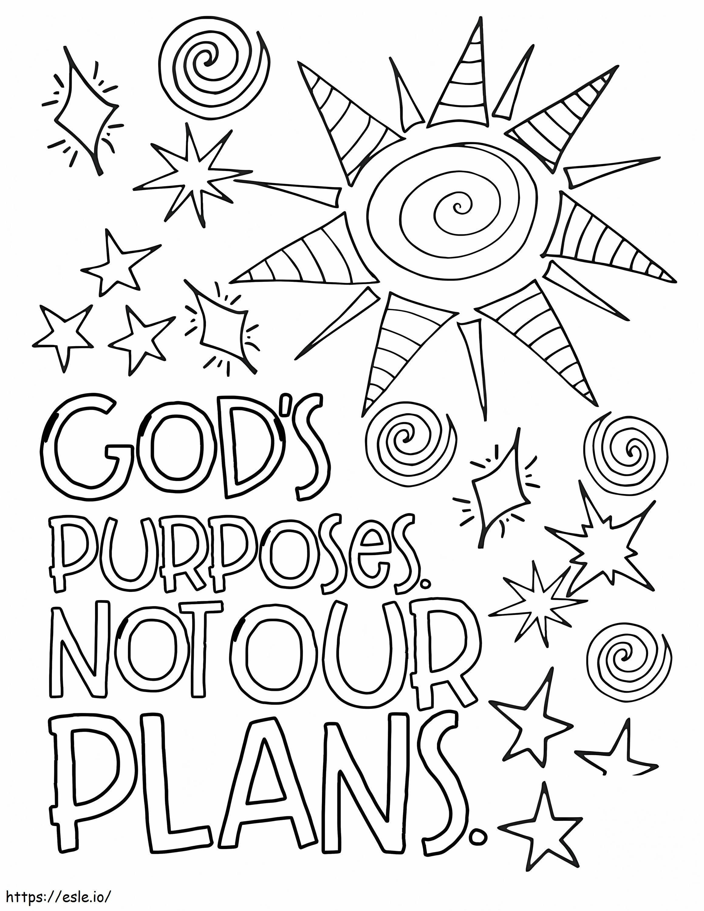 Tanrı'nın Amaçları Bizim Planlarımız Değildir boyama