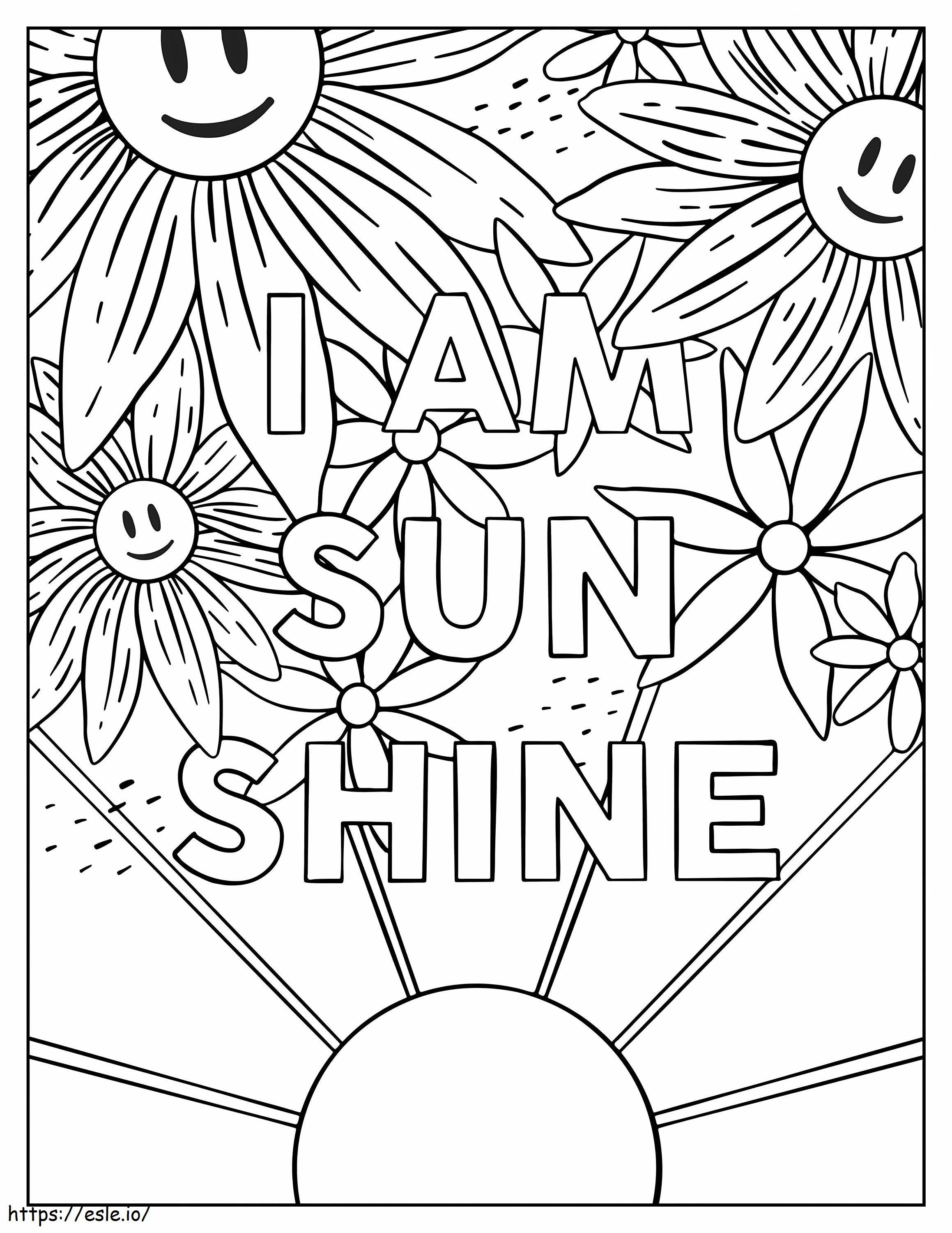 Coloriage Je suis le soleil à imprimer dessin