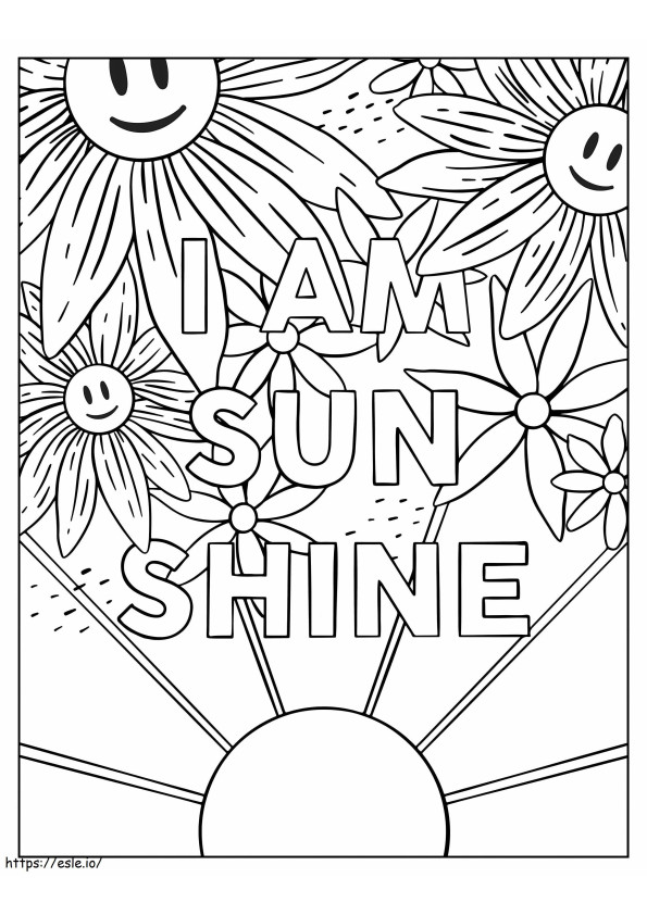 I Am Sunshine coloring page