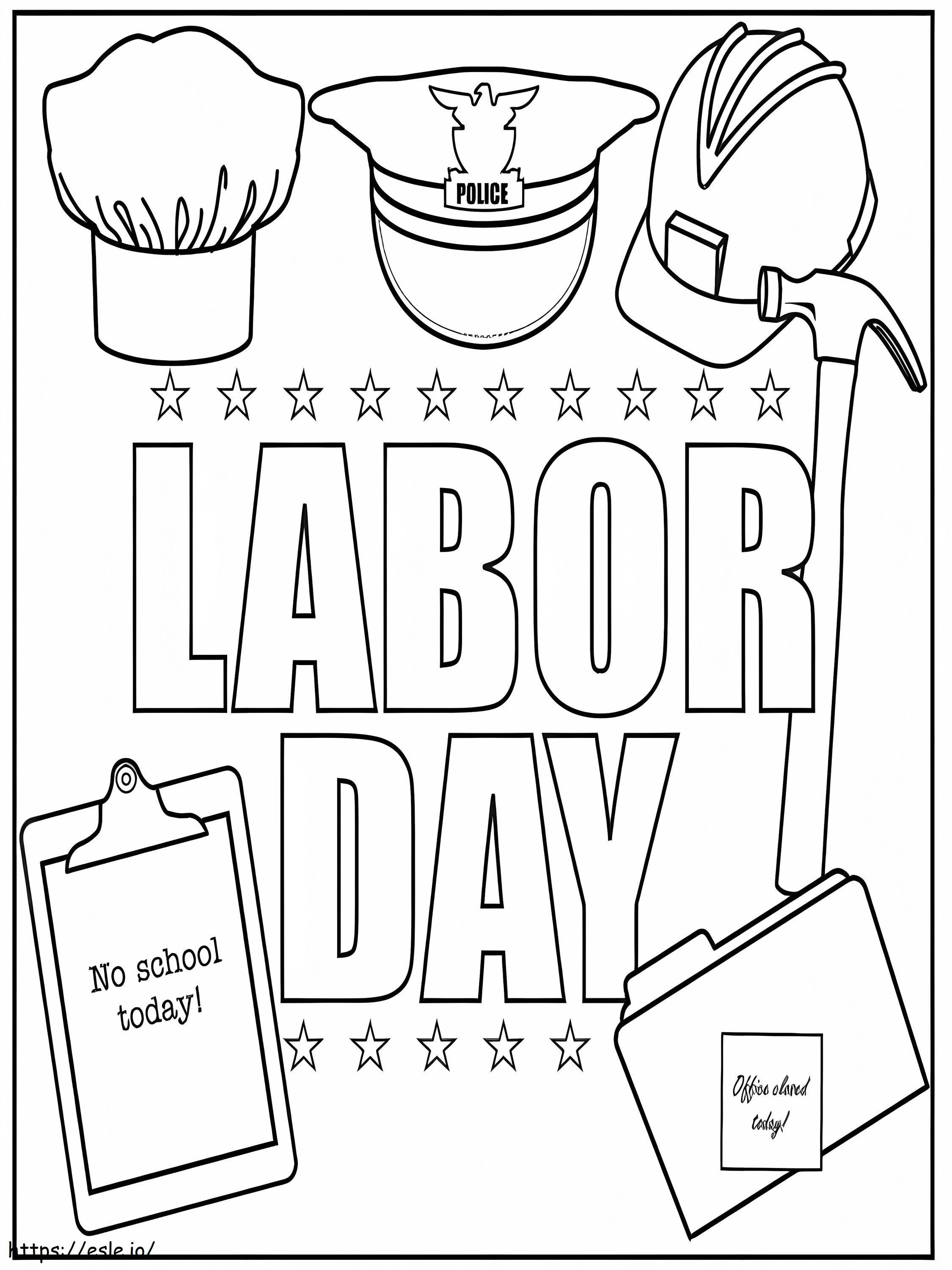 Desenho do Dia do Trabalho para Colorir
