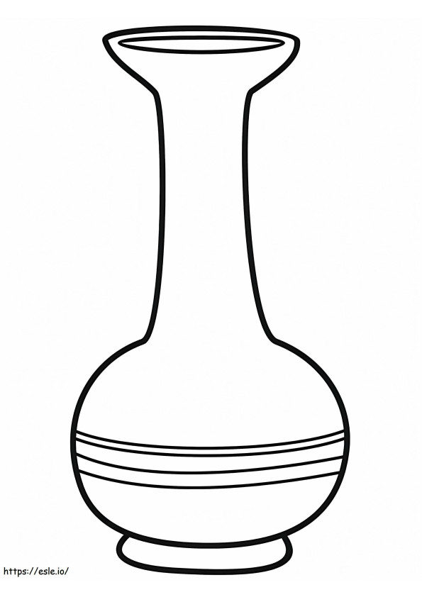 Easy Vase coloring page