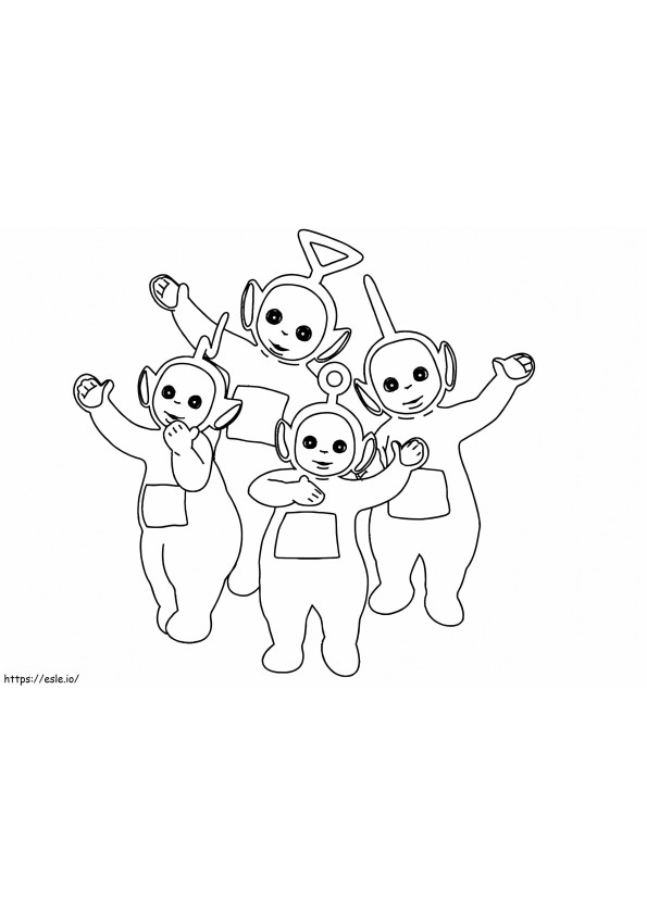 Charming Teletubbies coloring page