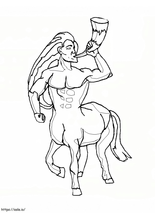 Free Centaur coloring page