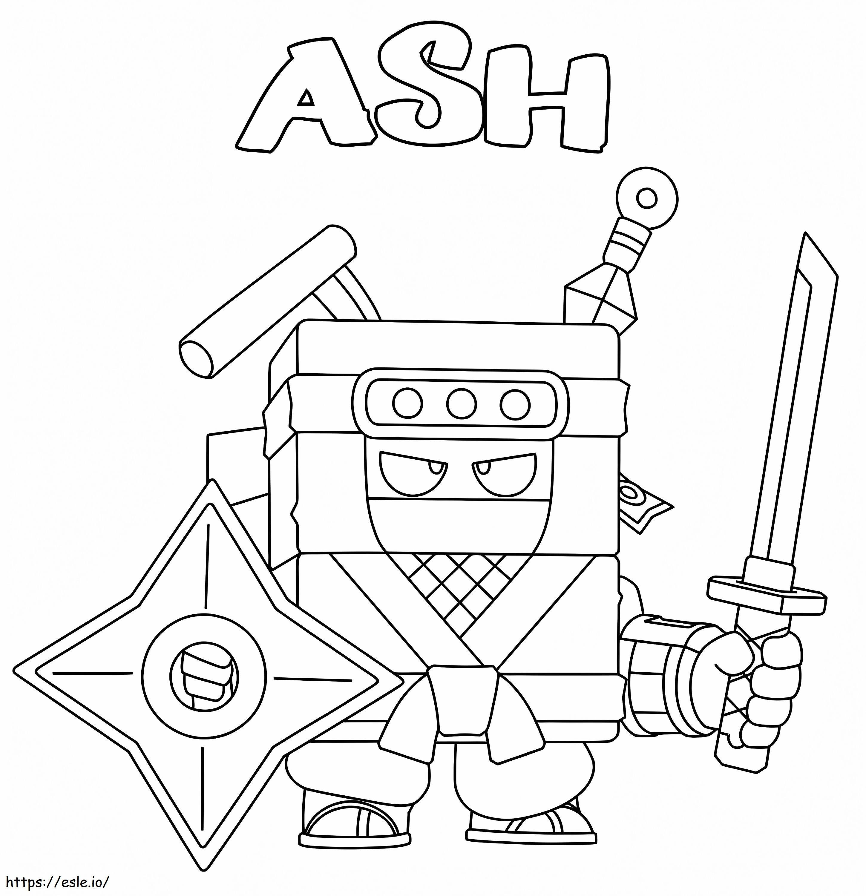 Ash Brawl Stars Printable coloring page