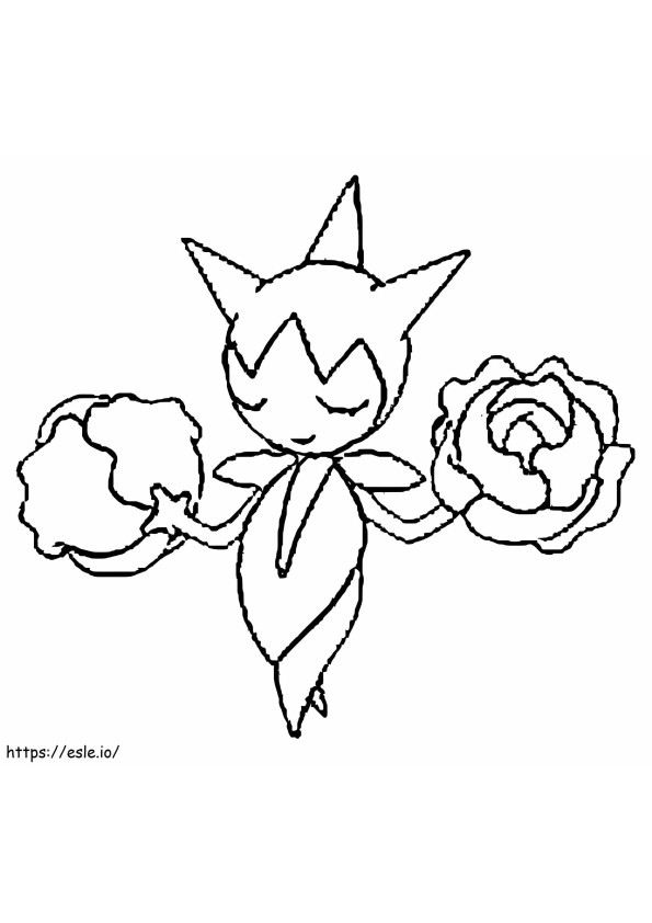 Coloriage Pokémon Roselia Gen 3 à imprimer dessin