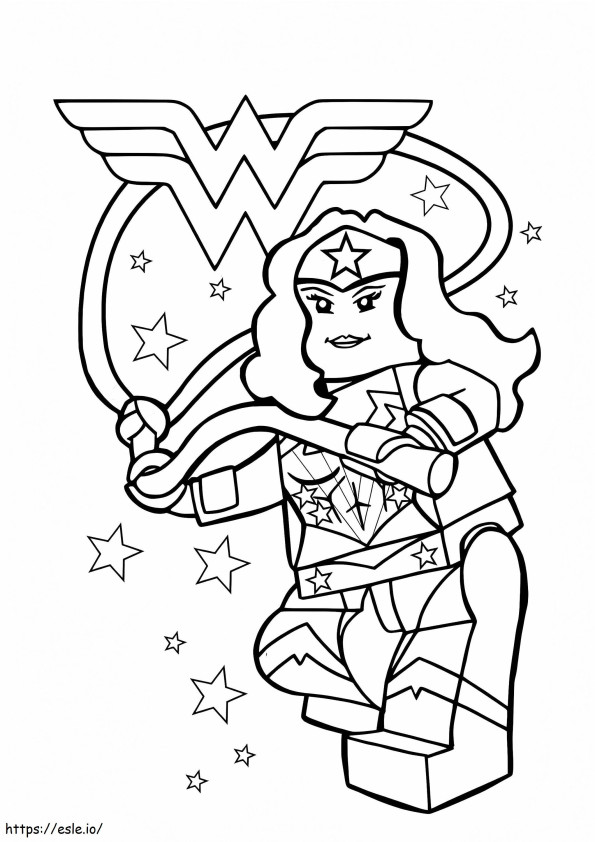 Coloriage 1533176375 Wonderwoman A4 à imprimer dessin