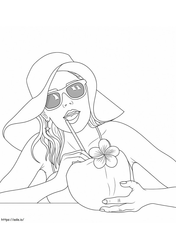 Cool Girl coloring page