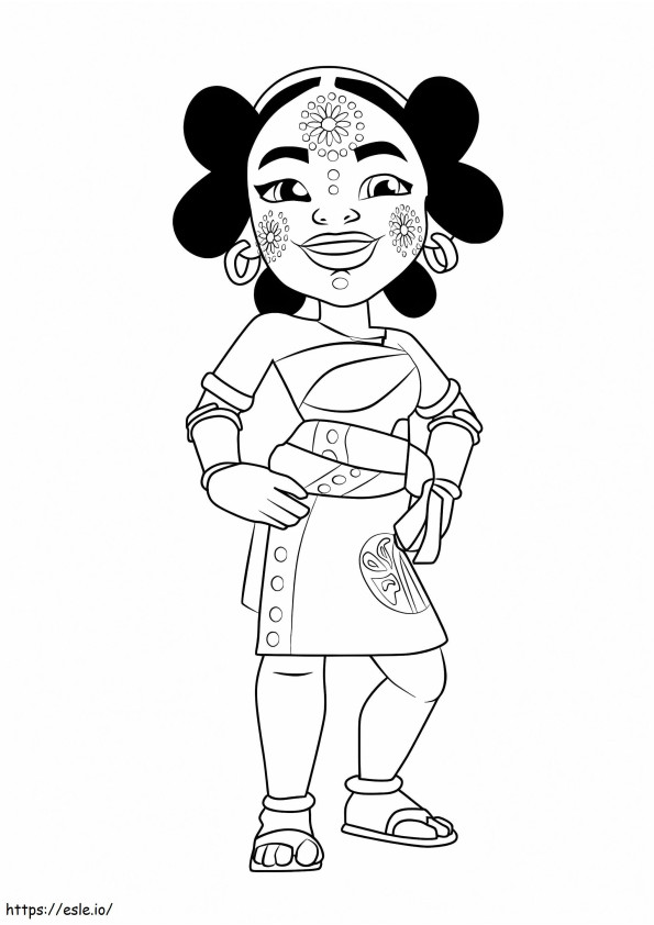 Aina Daisy Outfit From Subway Surfers coloring page