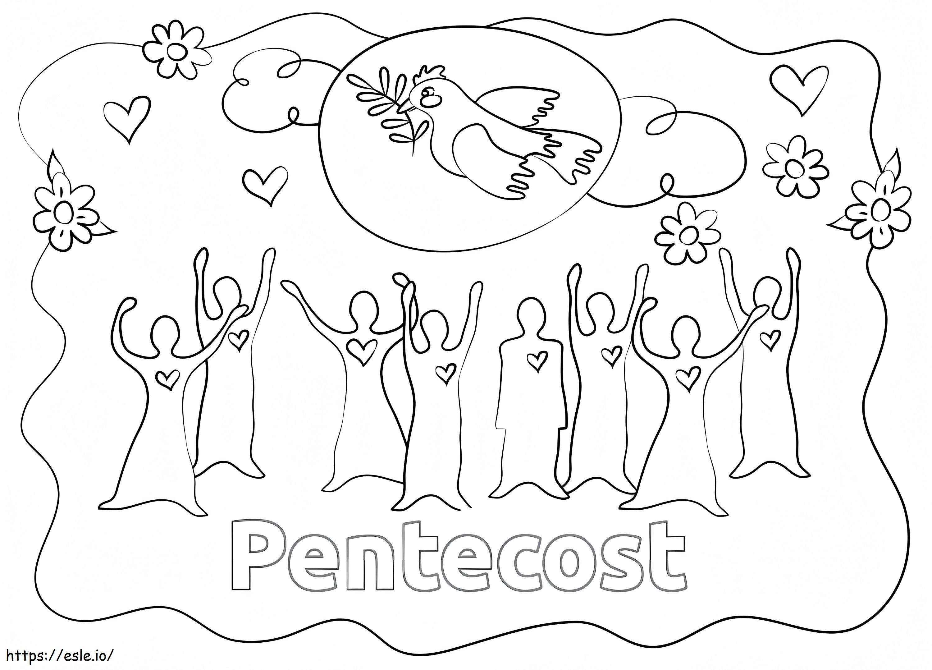 Pentecostes 16 para colorir