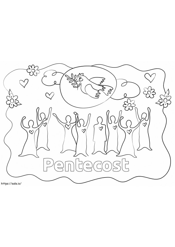 Coloriage Pentecôte 16 à imprimer dessin