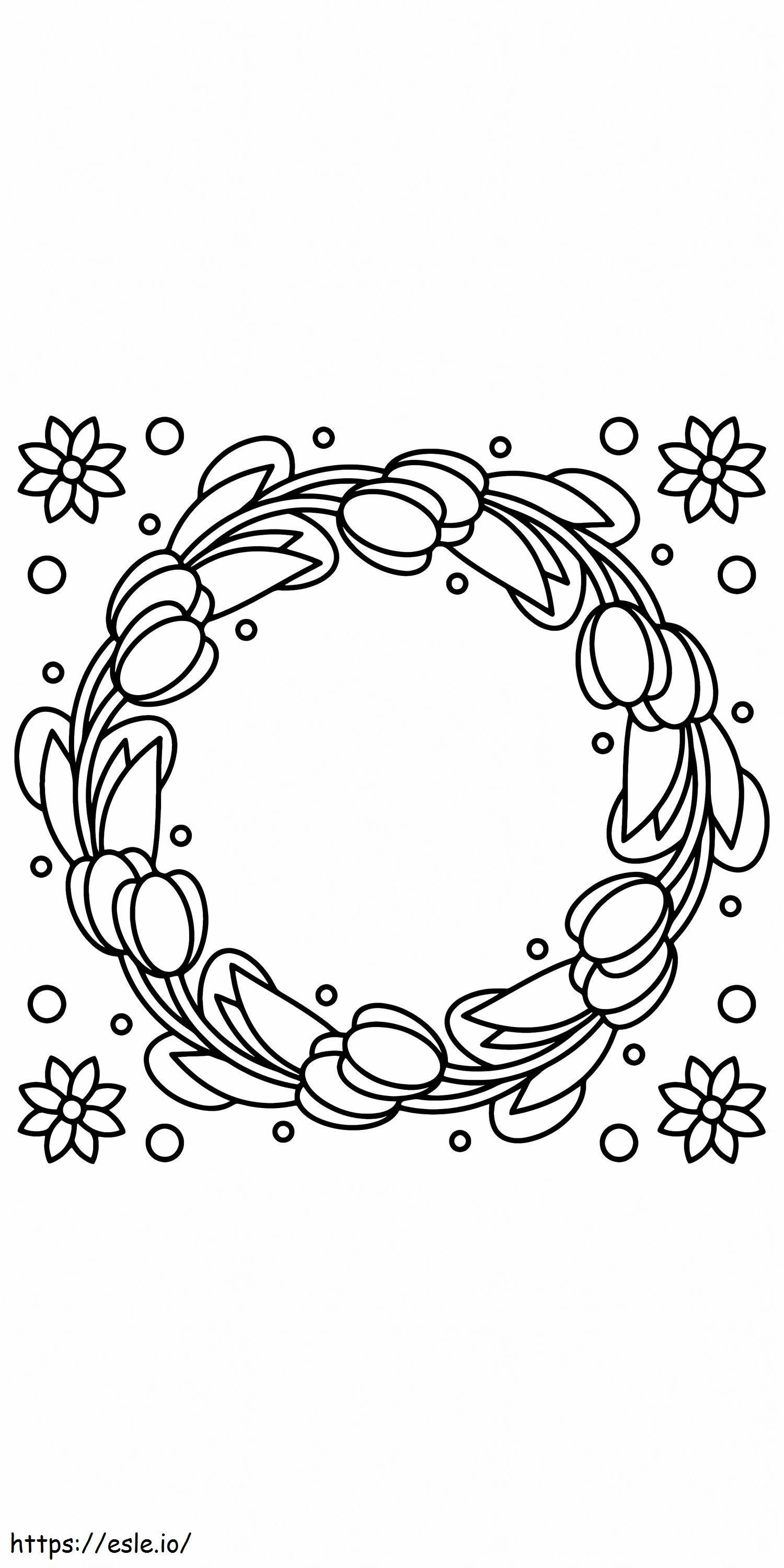 Easter Wreath Printable 7 coloring page