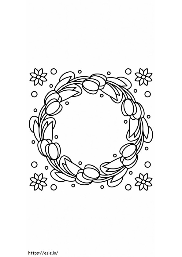 Easter Wreath Printable 7 coloring page